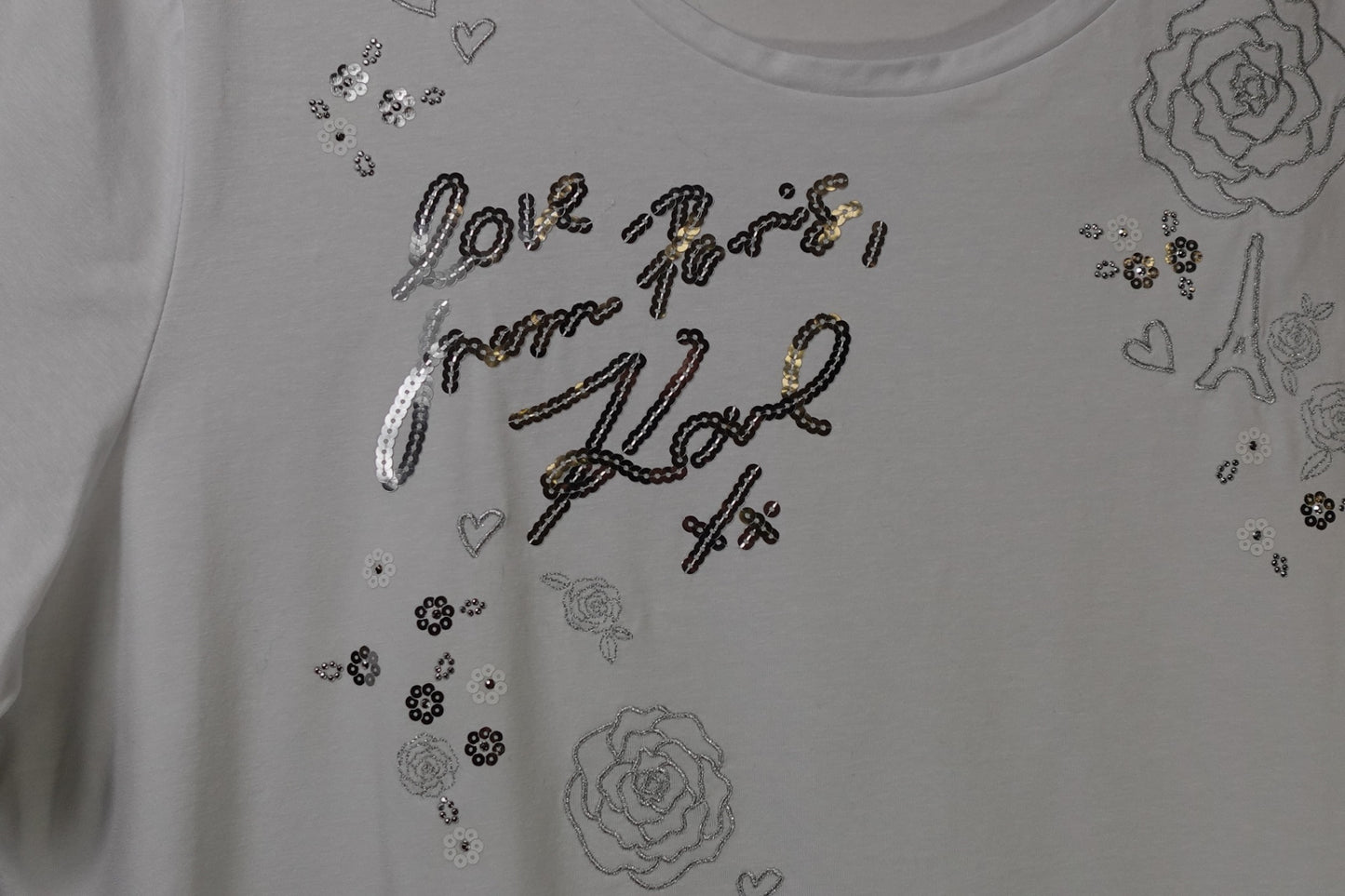 Karl Lagerfeld, New T-Shirt Shorts Sleeve, XL White