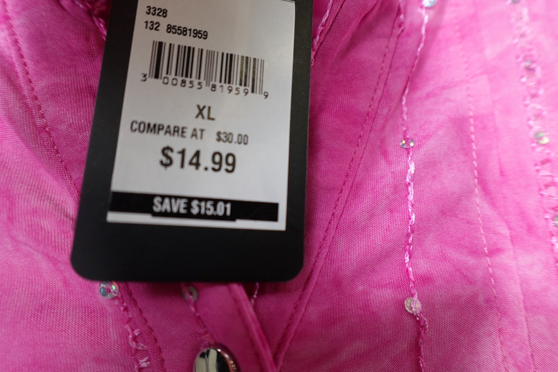ava & grace, New Short Sleeved Top, XL Hot Pink