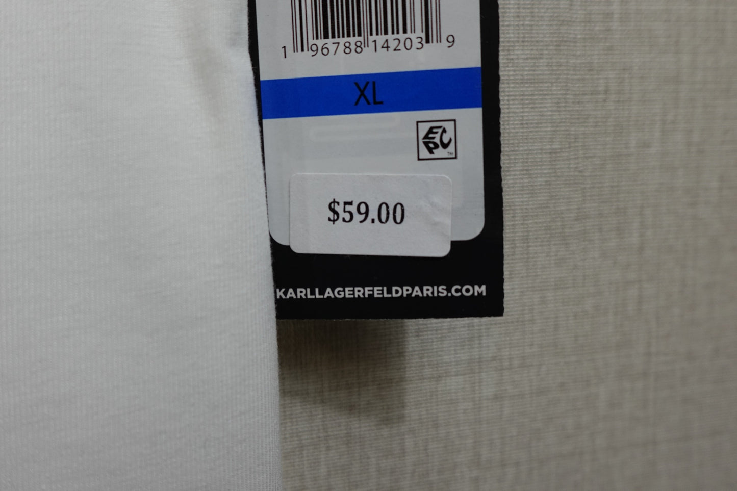 Karl Lagerfeld, New T-Shirt Shorts Sleeve, XL White
