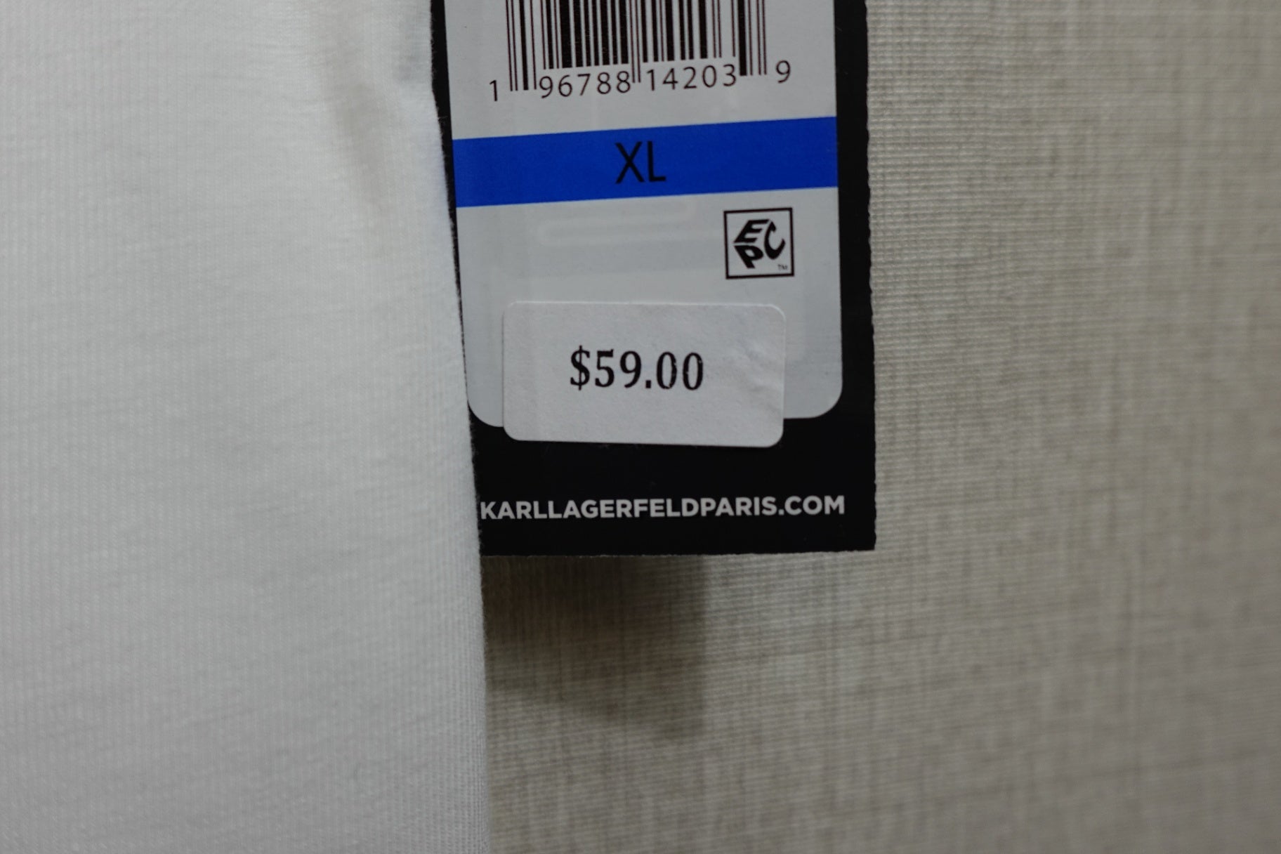Karl Lagerfeld, New T-Shirt Shorts Sleeve, XL White