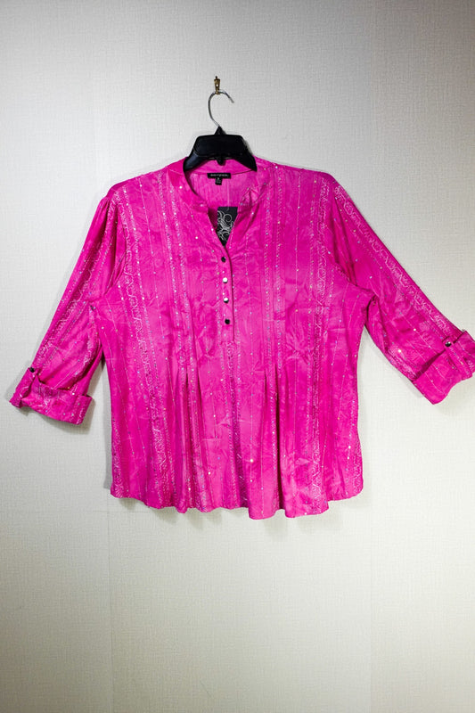 ava & grace, New Short Sleeved Top, XL Hot Pink
