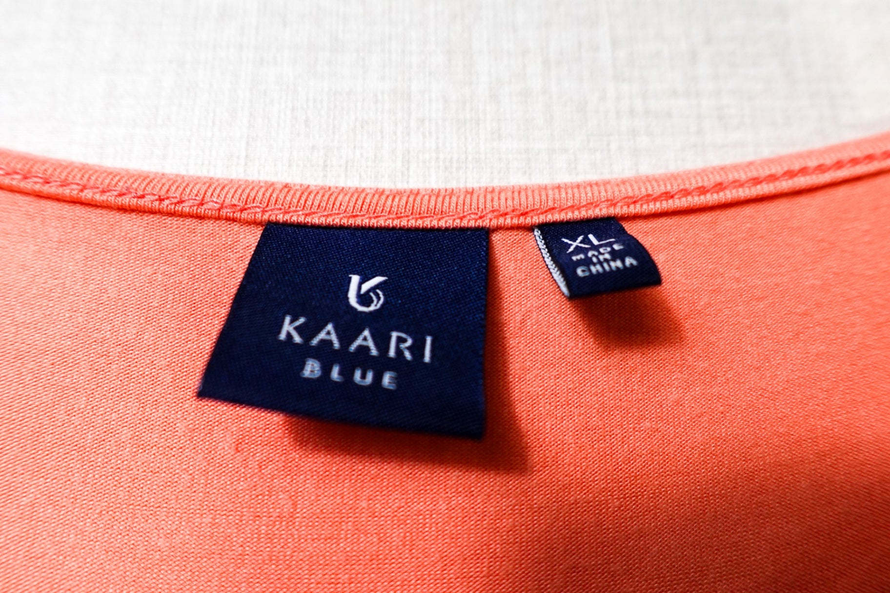 Kaari Blue, Short Sleeved Top, XL Coral Orange Multicolor