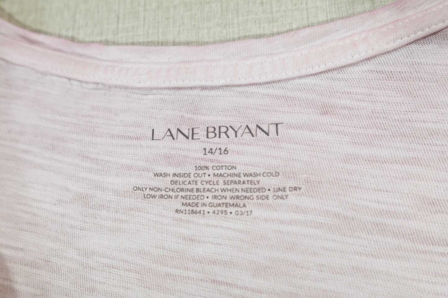 Lane Bryant, Short Sleeved Top, 14/16, Pink