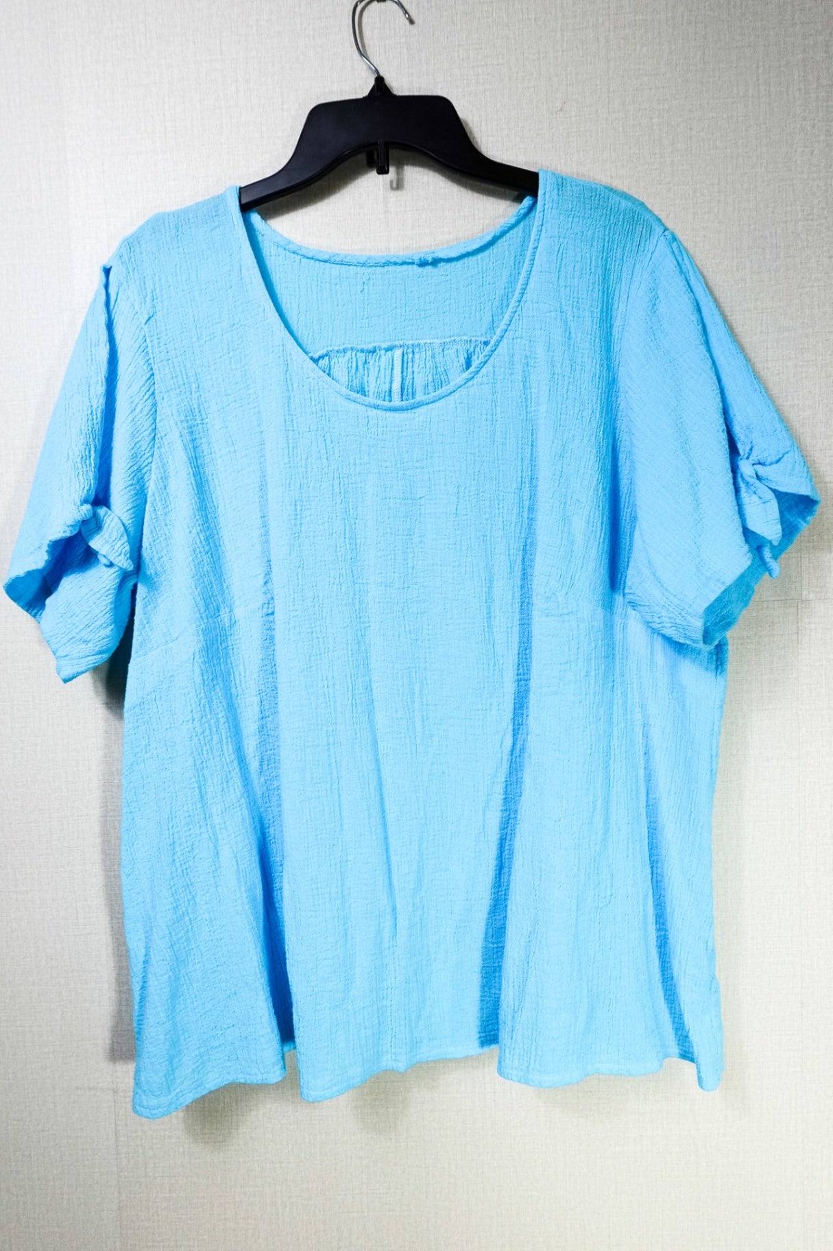 Handmade, Handmade Short Sleeve Top, XL Blue