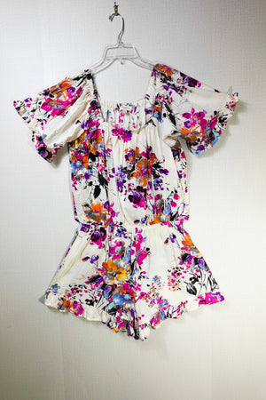 Umgee, Romper, IXL, White pink