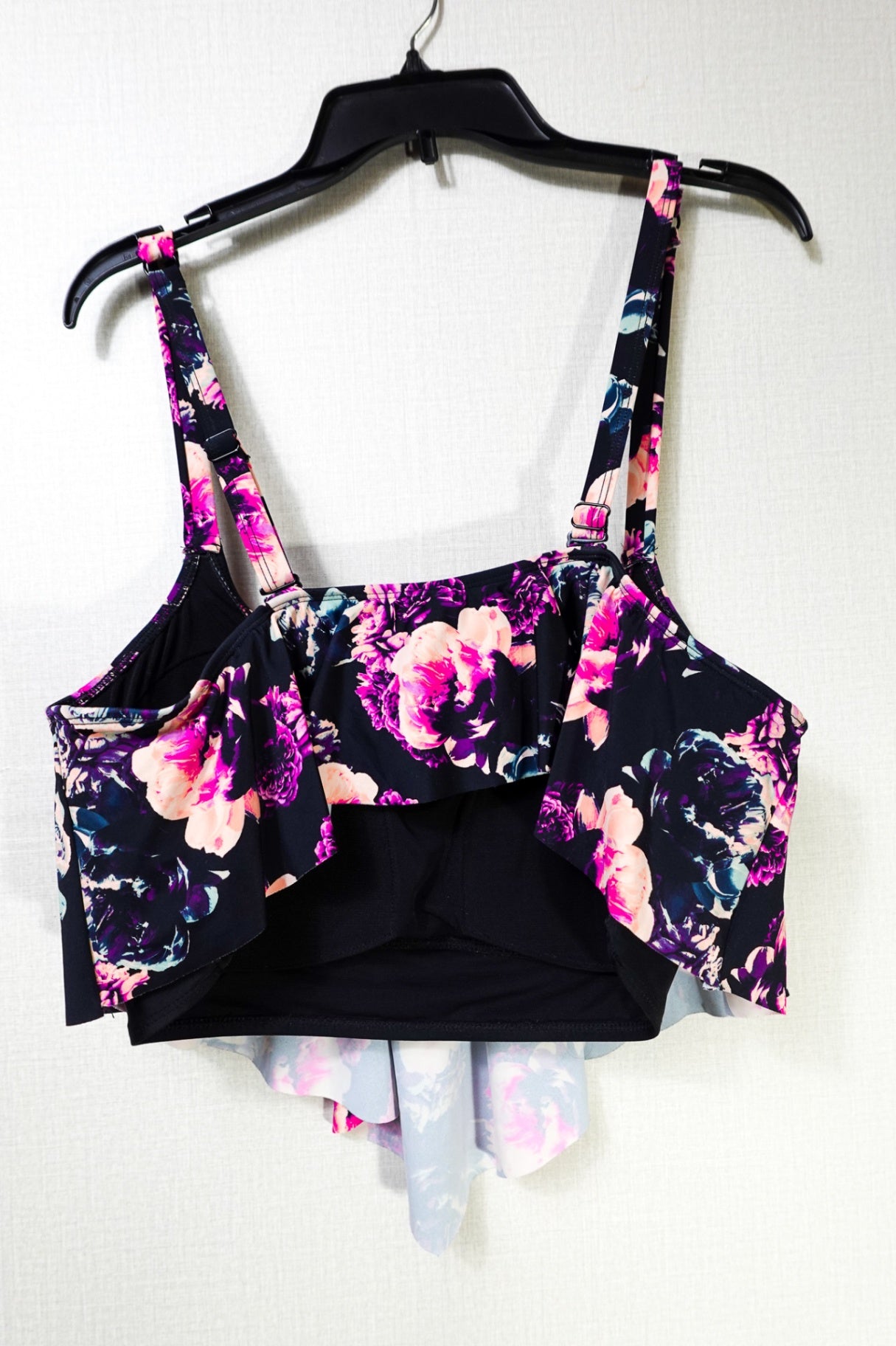 Torrid, Bikini Swim Top, 18/20, Black floral