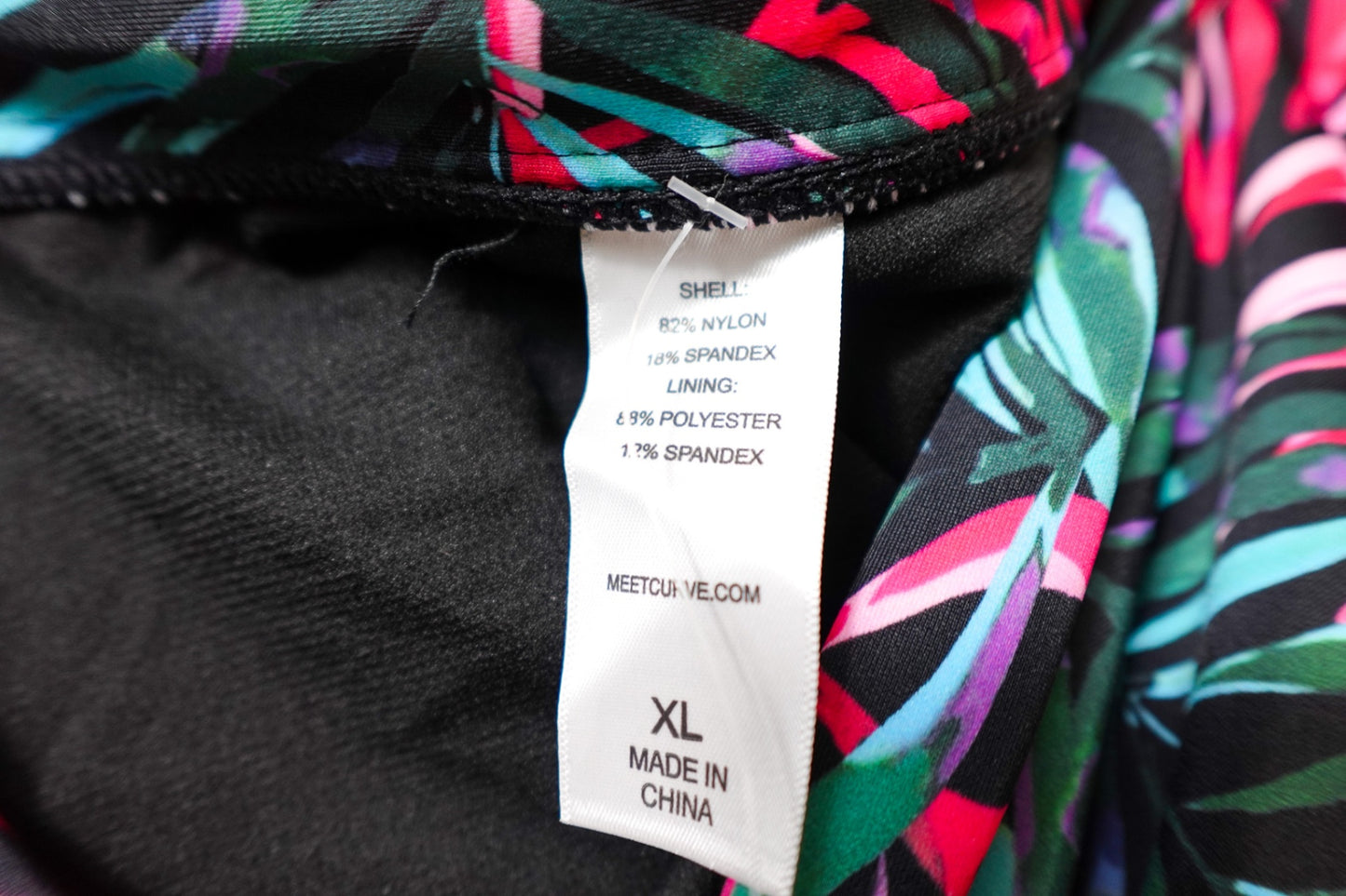 Meet.Curve, New swim bottoms, XL, Black floral
