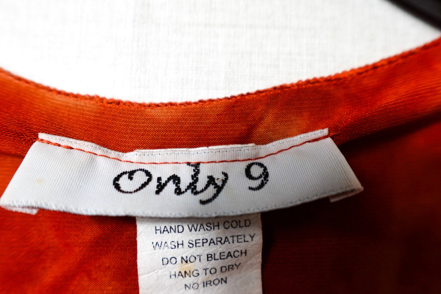 Only 9, 3/4 Sleeve Top, 3X, Orange