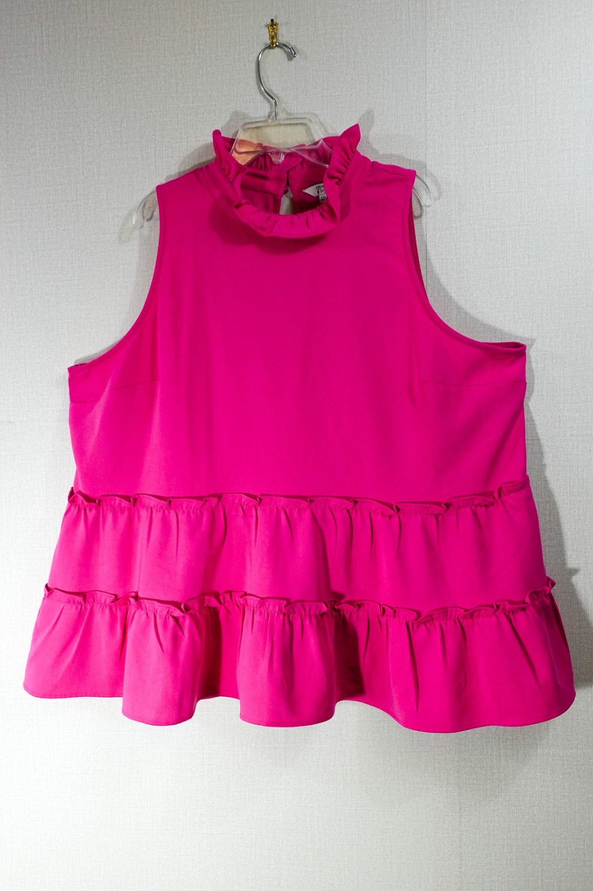 Crown & Ivy, Sleeveless Blouse, 2X, Pink