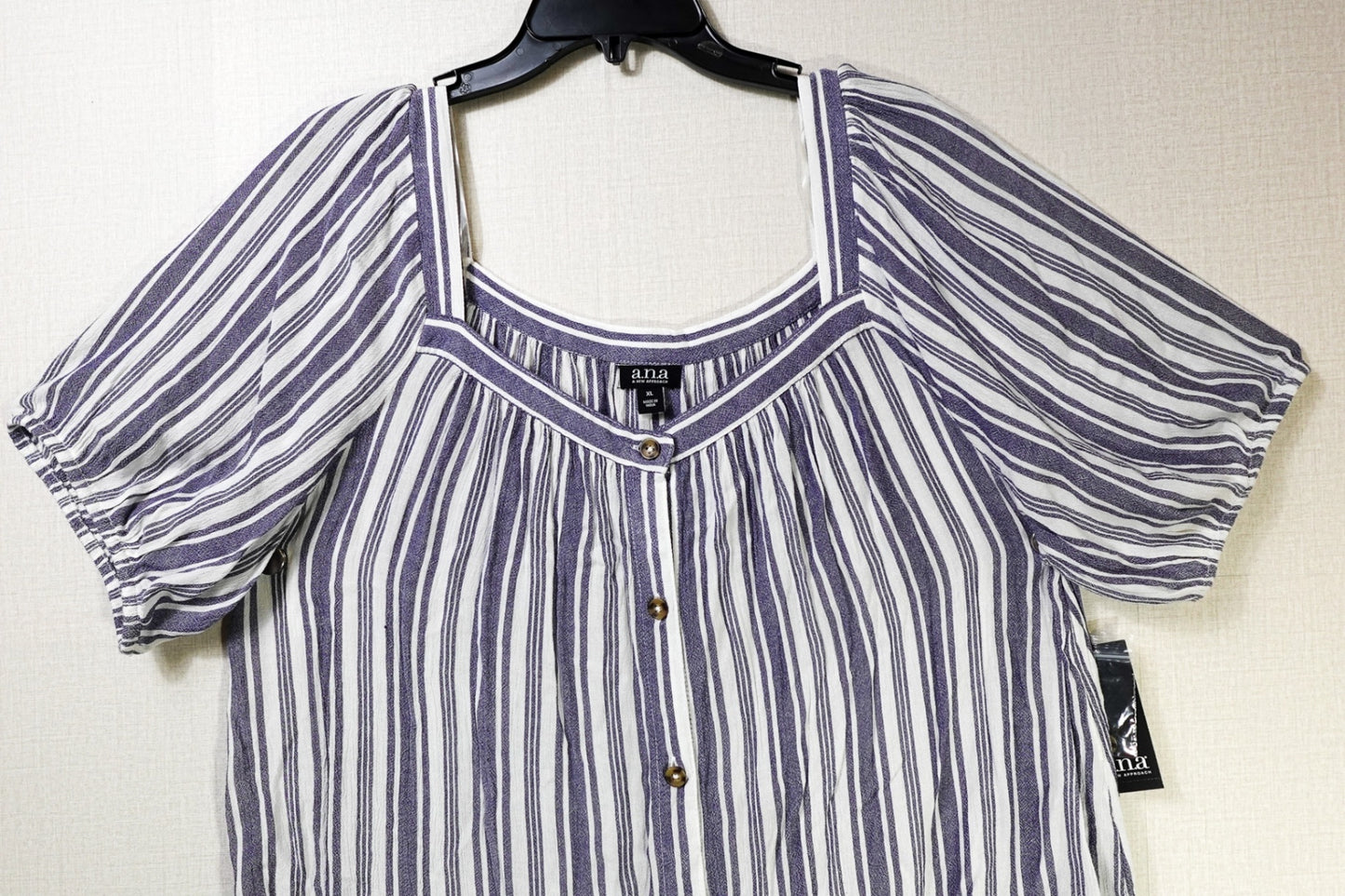 a.n.a, Short Sleeved Top, XL, Grey