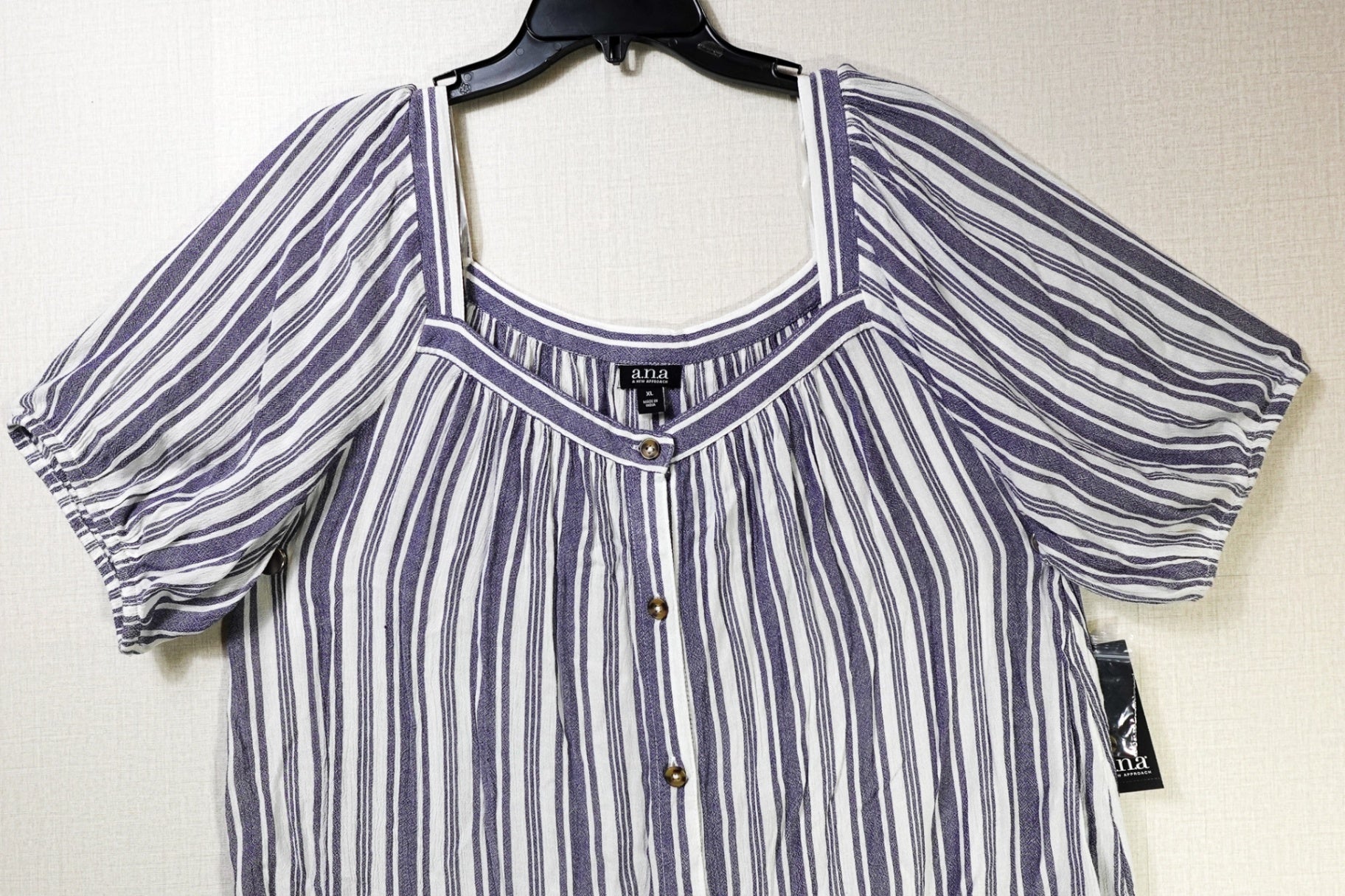 a.n.a, Short Sleeved Top, XL, Grey