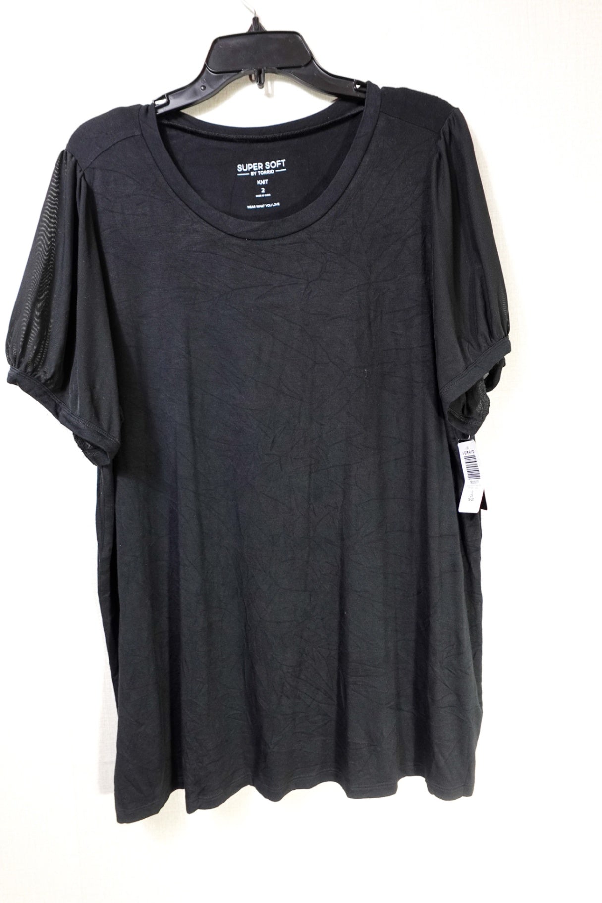 Torrid, New top short sleeve, 14/16, Black