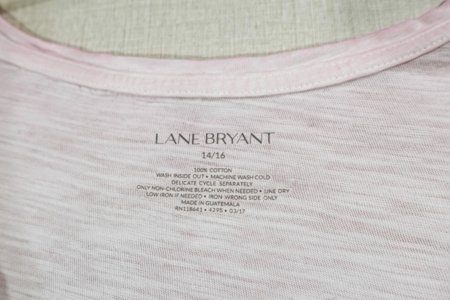Lane Bryant, Short Sleeved Top, 14/16, Pink