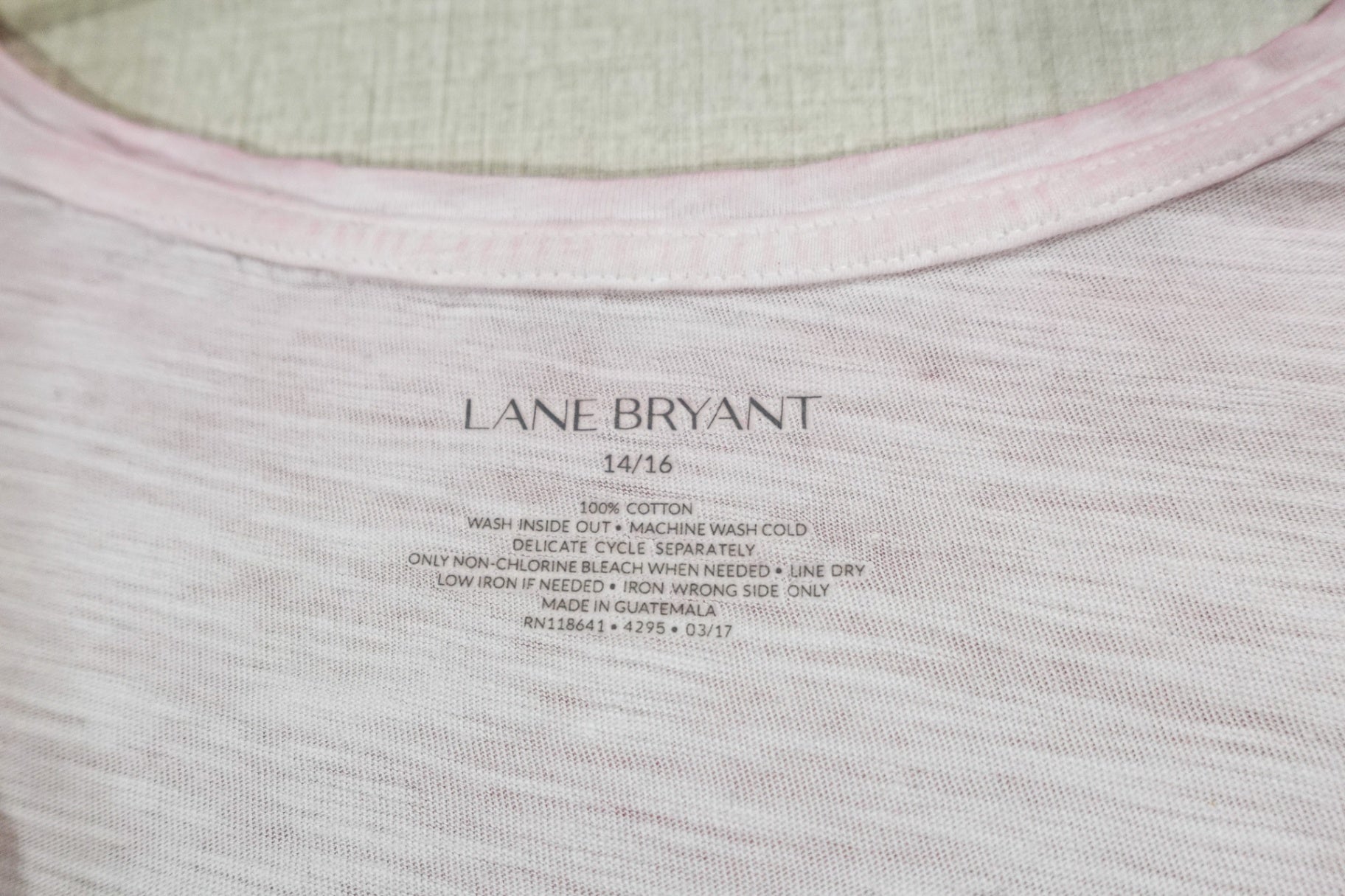Lane Bryant, Short Sleeved Top, 14/16, Pink
