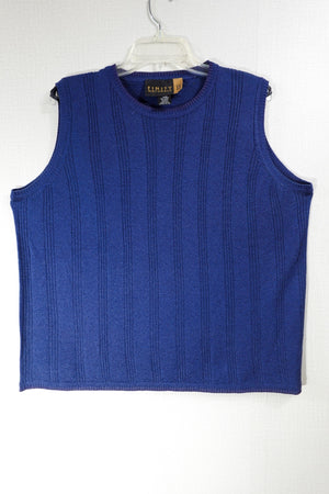 Finity Naturals, Sleeveless Knit Top, 18/20, Blue