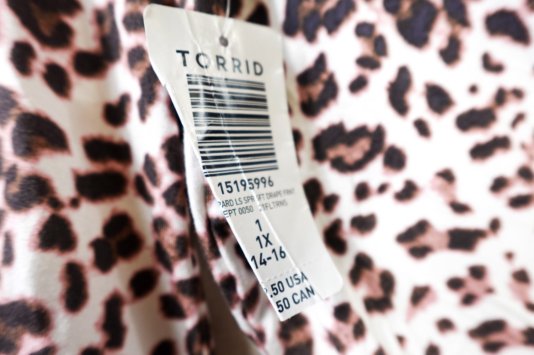 Torrid, New Cardigan, 14-16, Animal print white