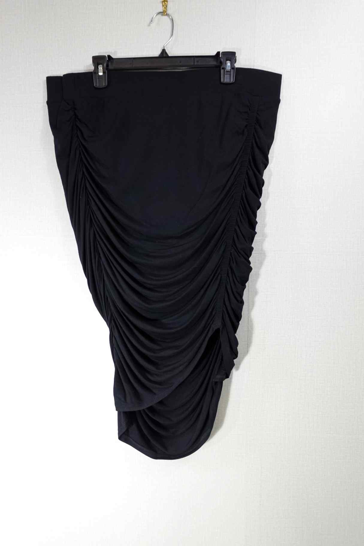 Torrid, New Bodycon Ruched Skirt, 2X, Black
