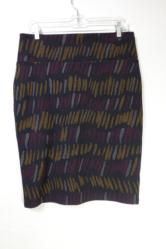 LuLaRoe, Pencil Skirt, Large Multi Color