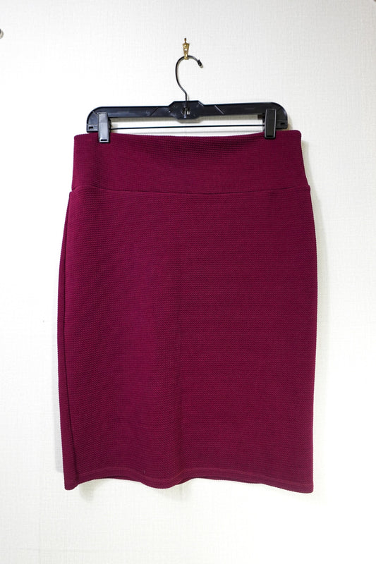LuLaRoe, Pencil Skirt, Large Burgundy