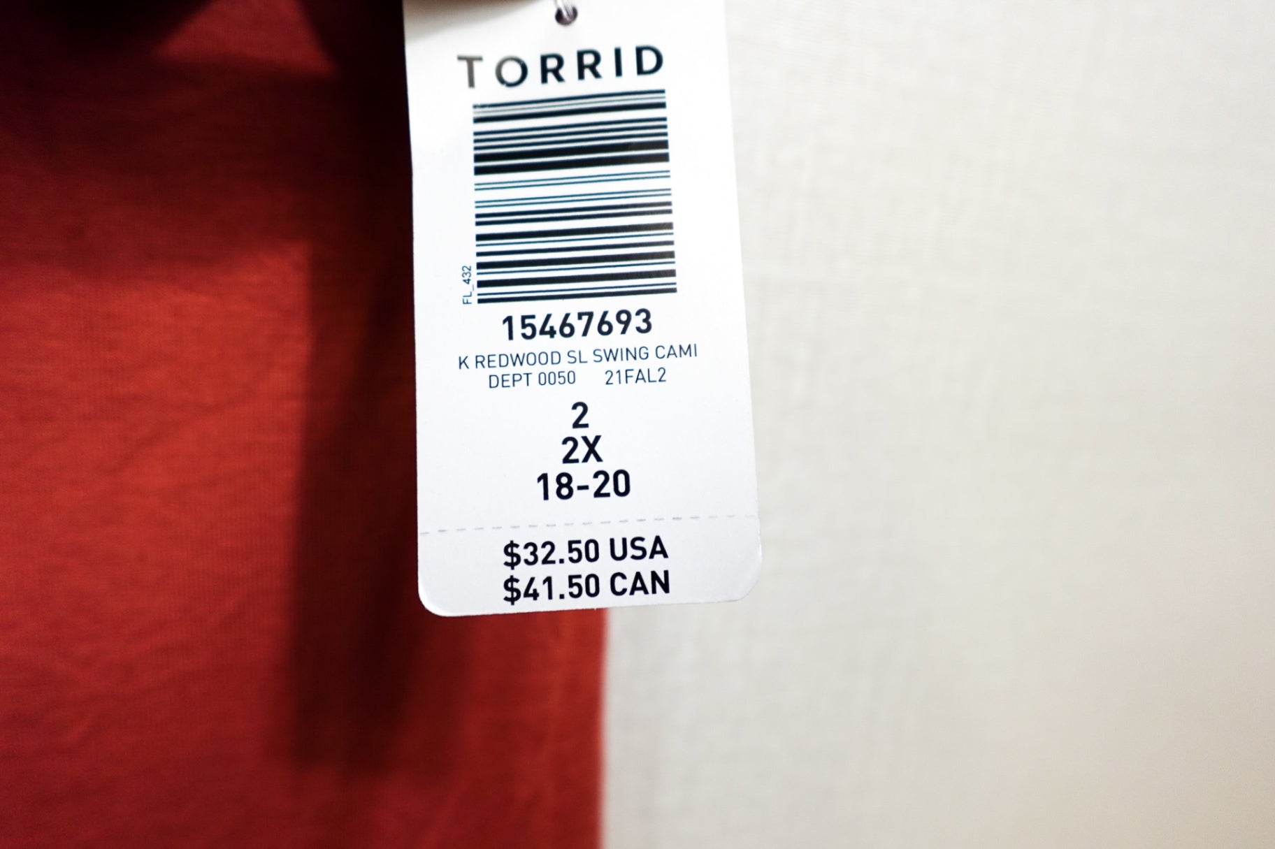 Torrid, New Tank Top, 18-20, Orange