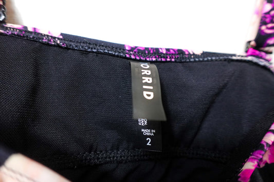 Torrid, Bikini Swim Top, 18/20, Black floral