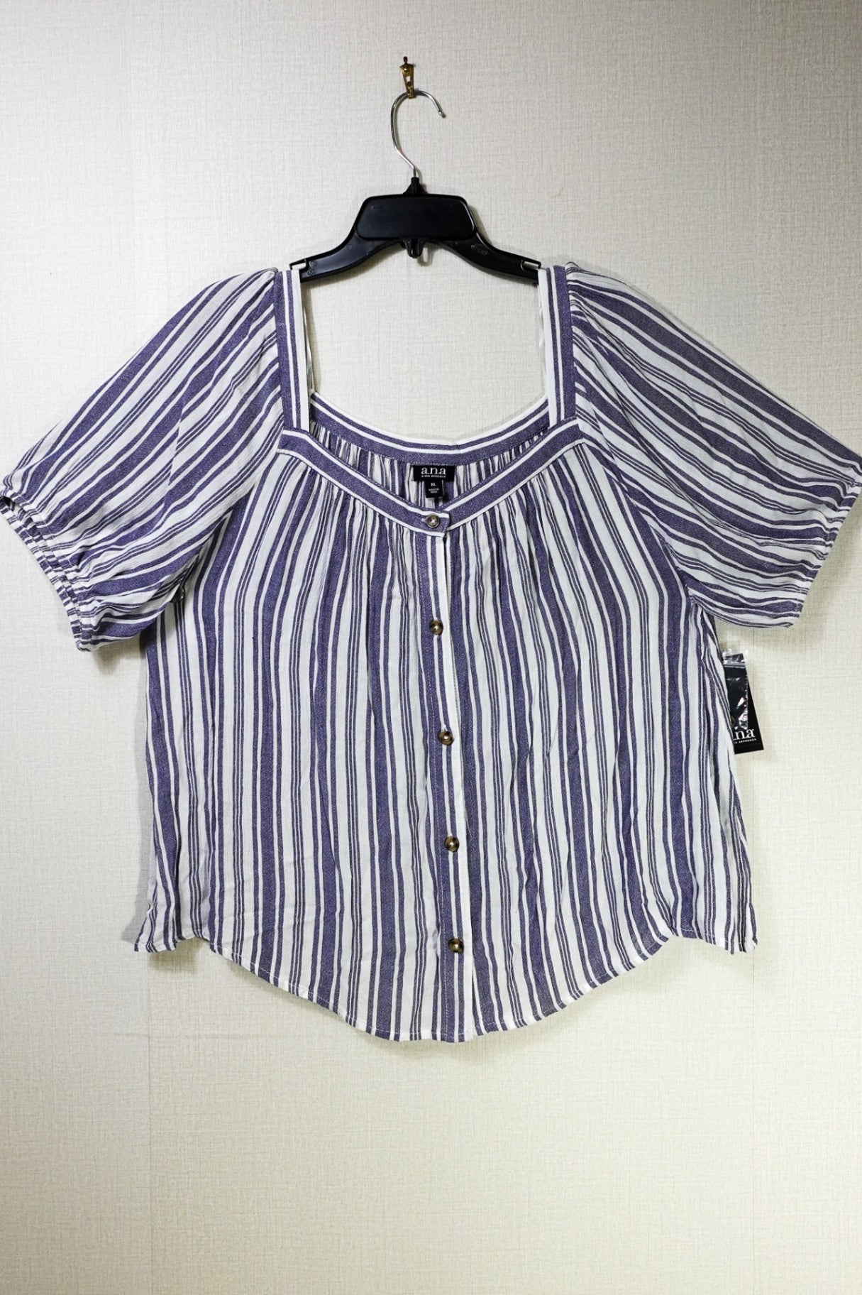 a.n.a, Short Sleeved Top, XL, Grey