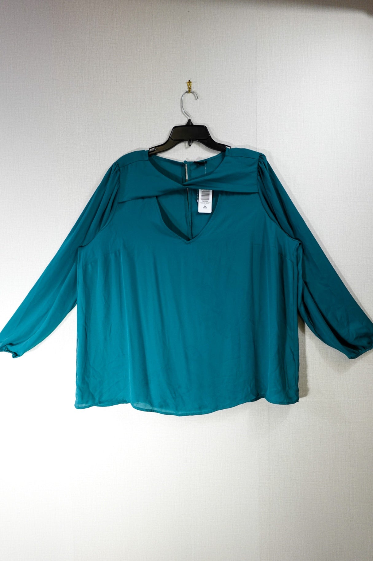 Torrid, New Long Sleeves Top, 2X 18-20 Teal