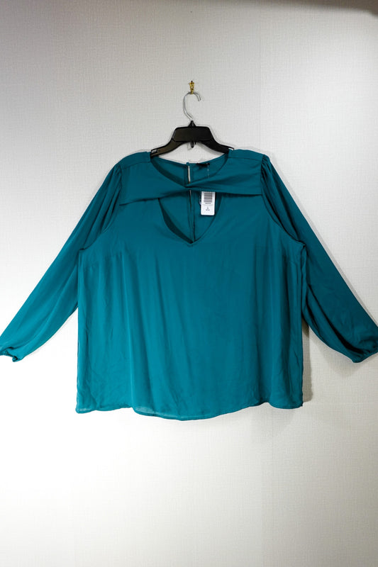 Torrid, New Long Sleeves Top, 2X 18-20 Teal