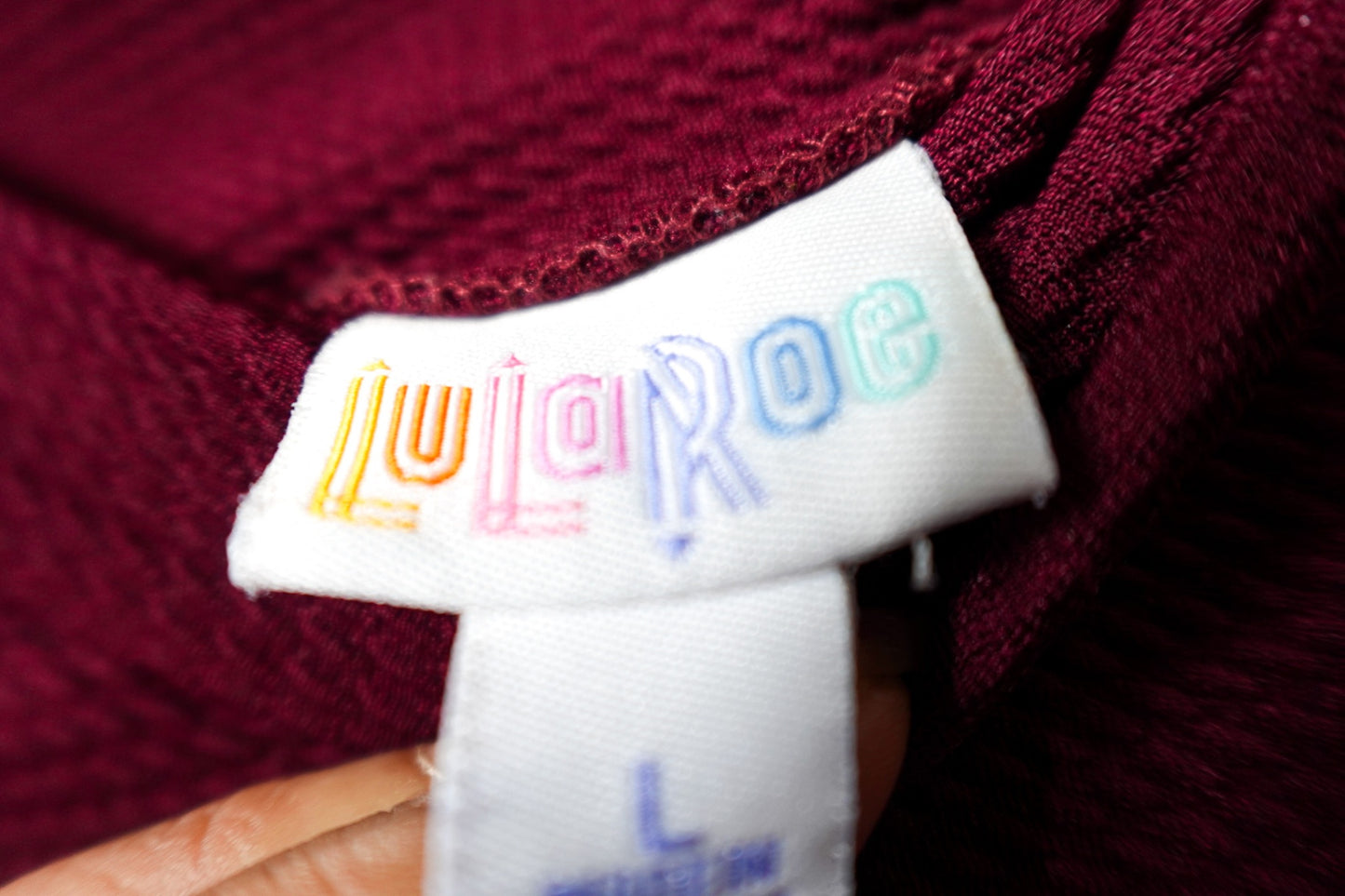 LuLaRoe, Pencil Skirt, Large Burgundy