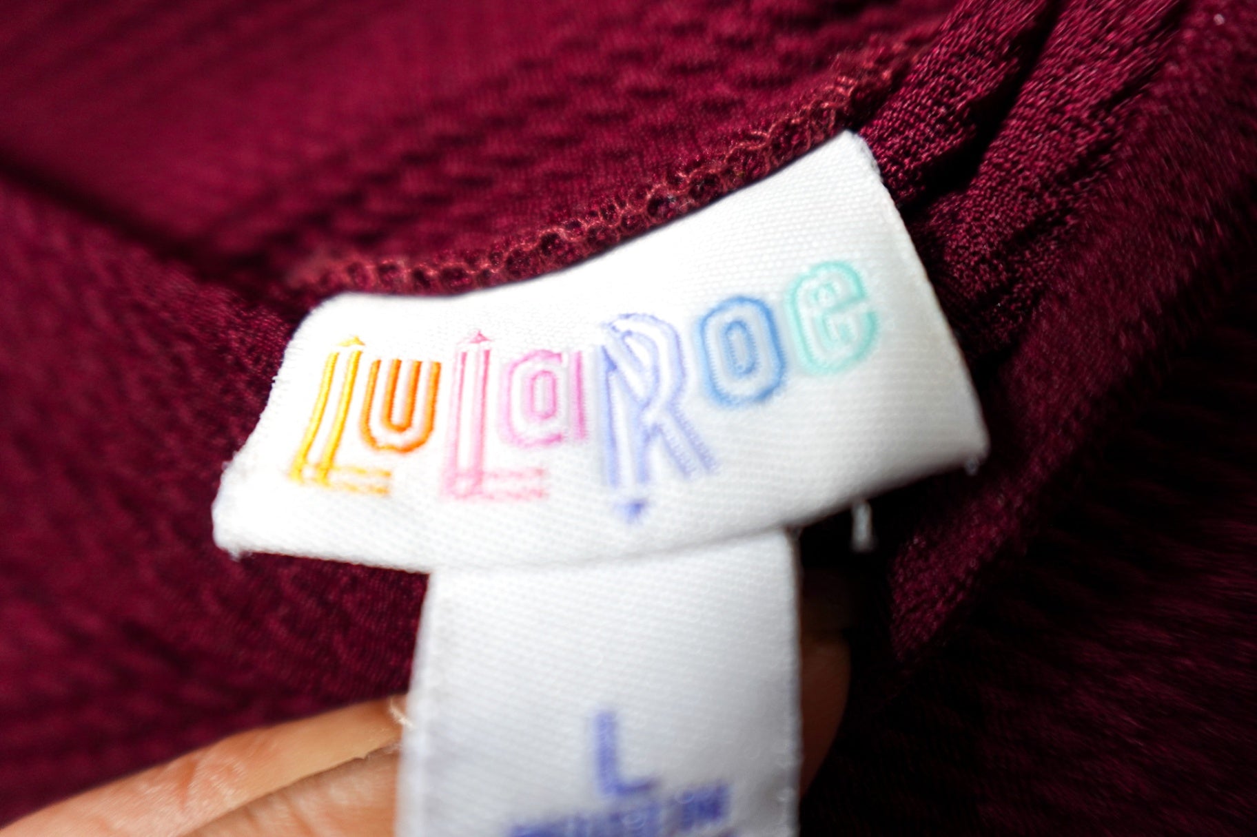 LuLaRoe, Pencil Skirt, Large Burgundy