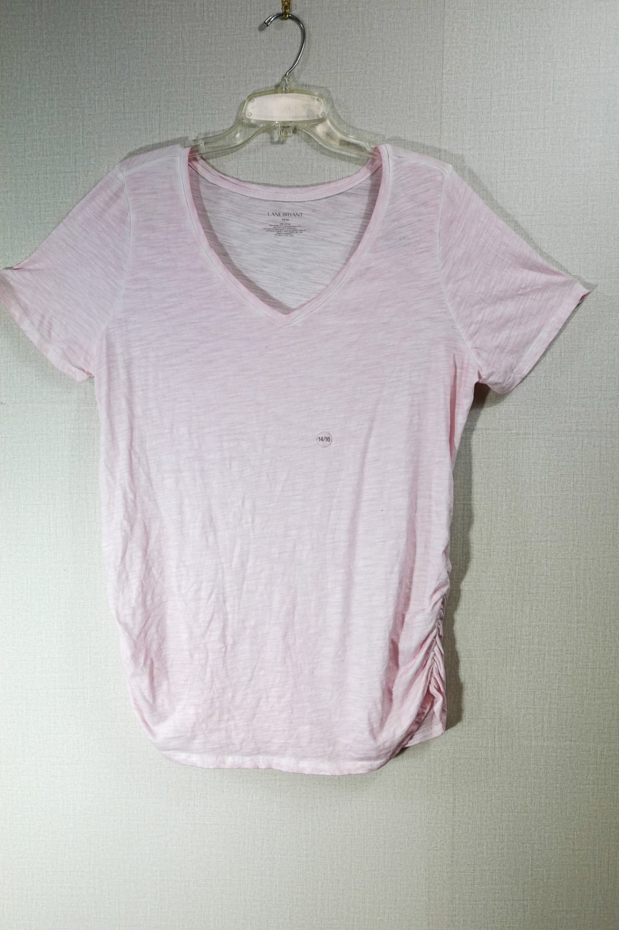 Lane Bryant, Short Sleeved Top, 14/16, Pink
