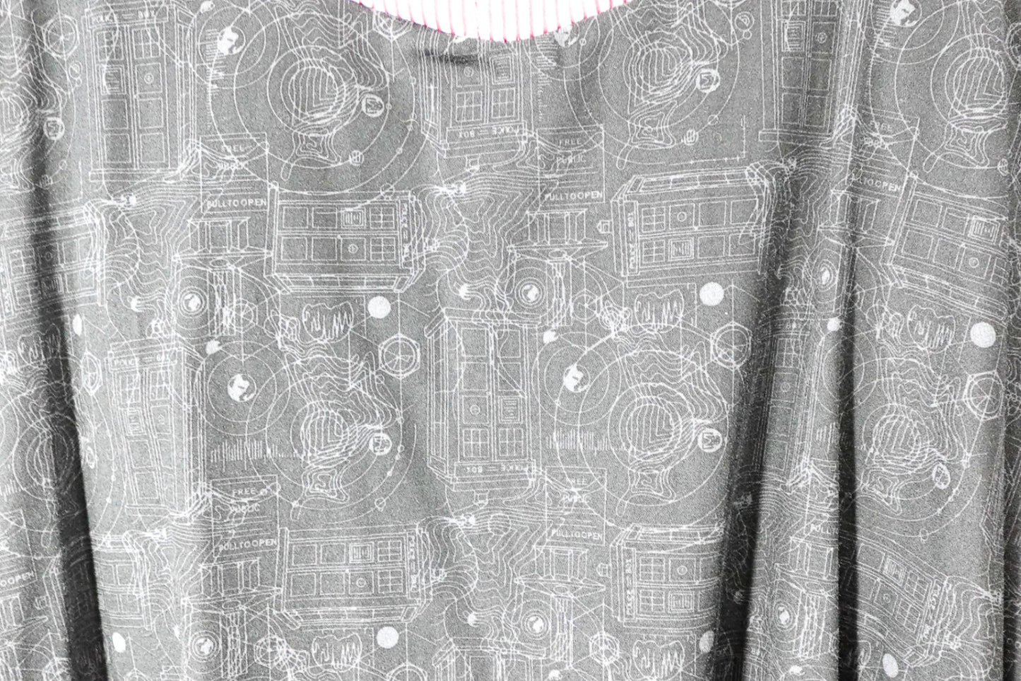 BBC For Torrid (Doctor Who), Dress W/ Pockets, 16, Dark Grey, Red, White