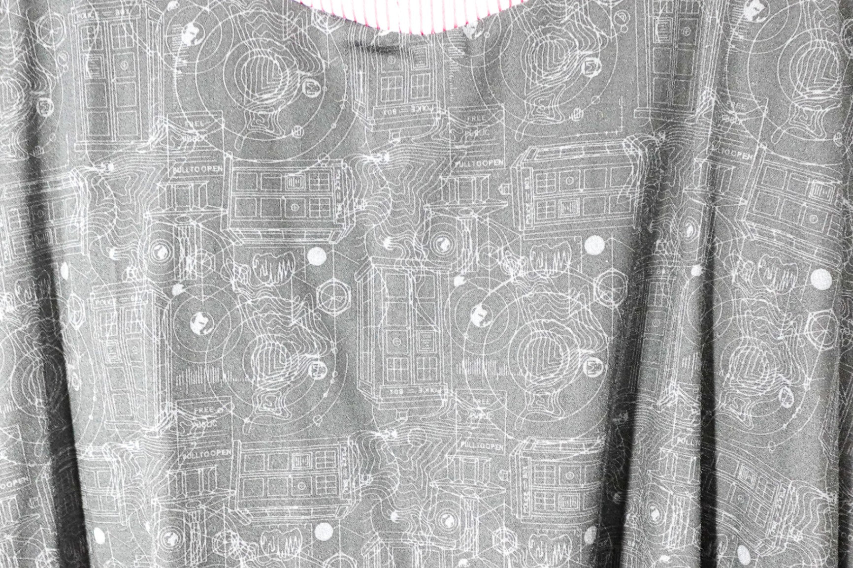 BBC For Torrid (Doctor Who), Dress W/ Pockets, 16, Dark Grey, Red, White