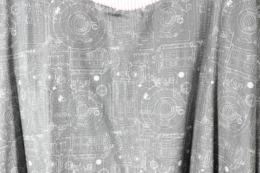 BBC For Torrid (Doctor Who), Dress W/ Pockets, 16, Dark Grey, Red, White