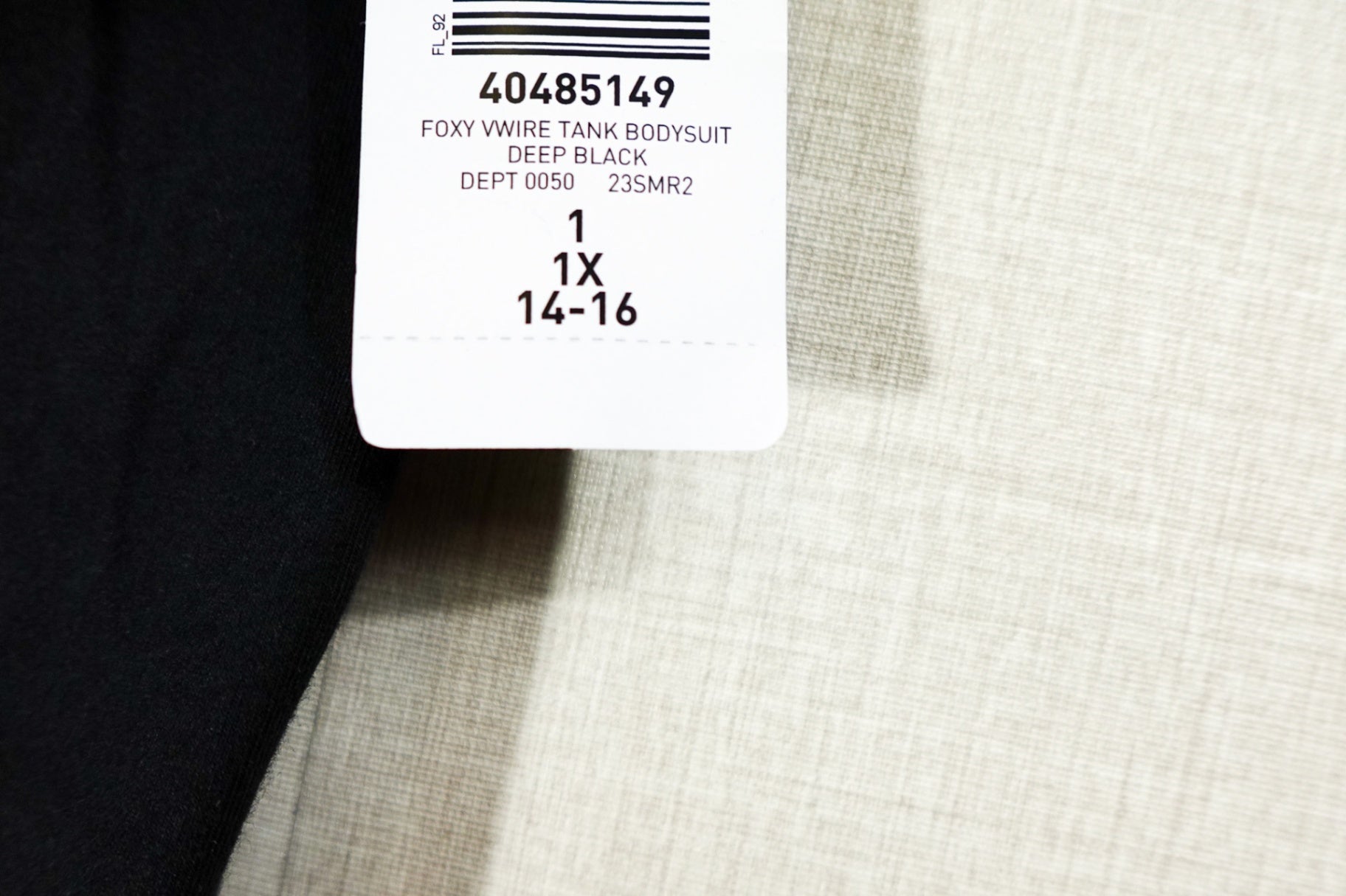 Torrid, New Tank Leotard, 14/16, Black