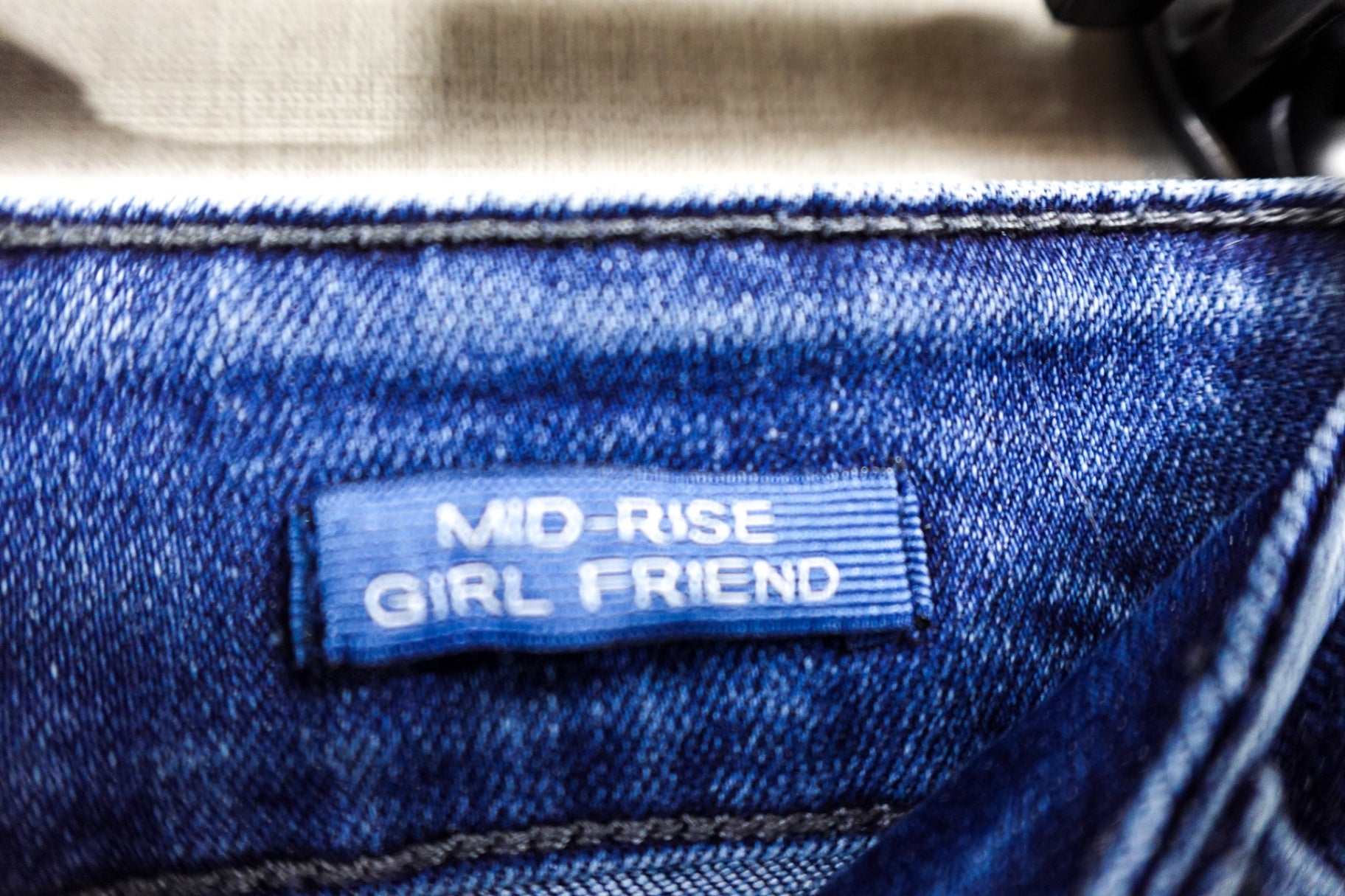 Revery, JEANS mid-rise Girlfriend, 14W, Blue