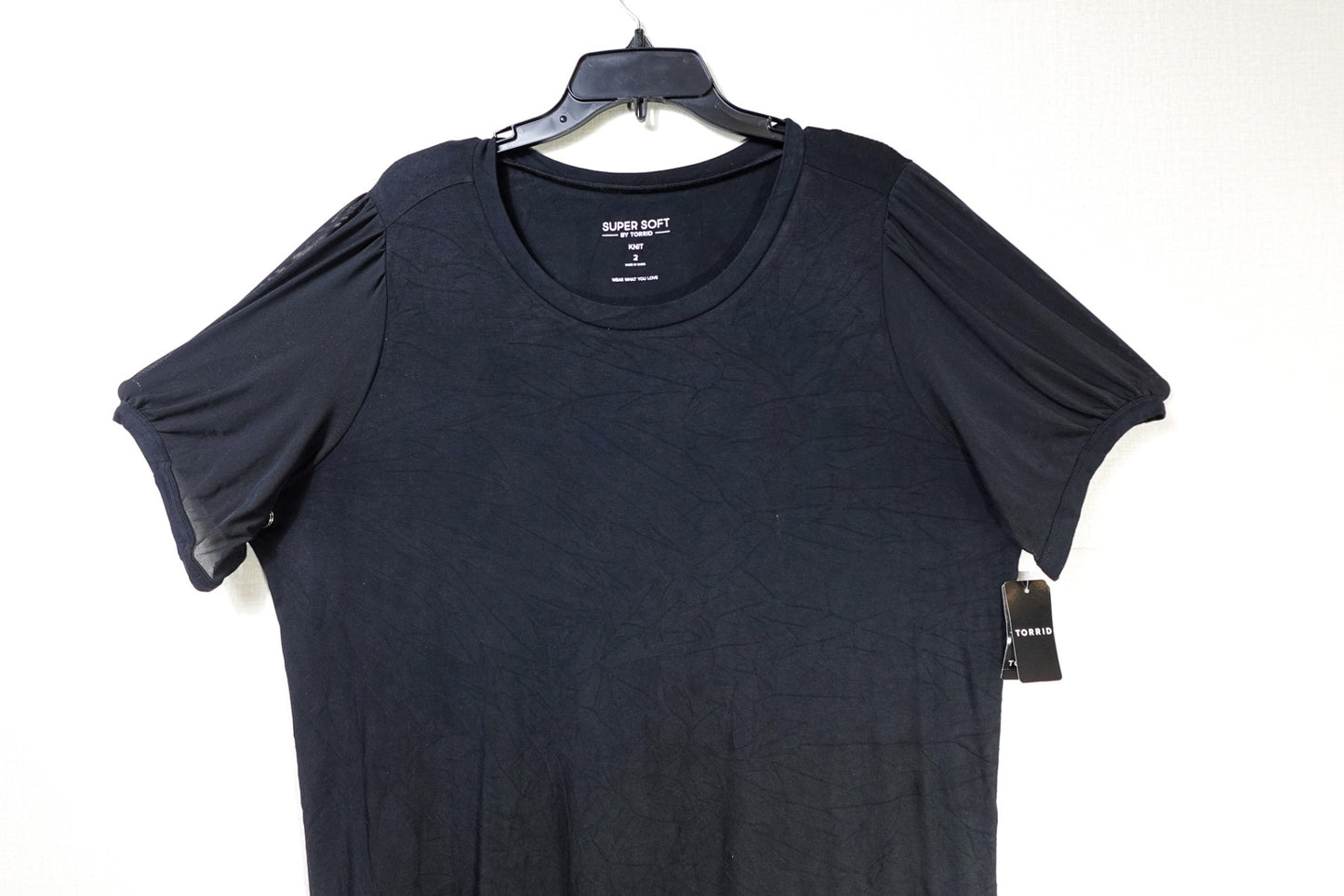 Torrid, New top short sleeve, 14/16, Black