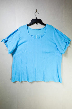 Handmade, Handmade Short Sleeve Top, XL Blue