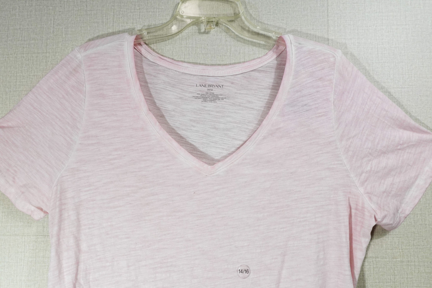 Lane Bryant, Short Sleeved Top, 14/16, Pink
