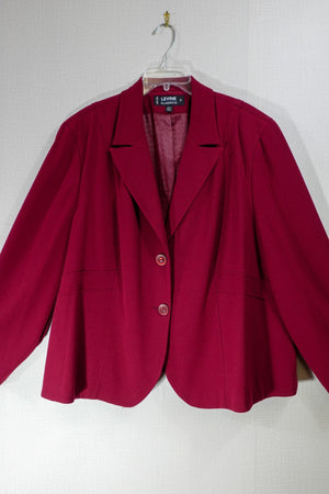 Levine Classics, Blazer, 24W, Polyester, Rayon, Spandex