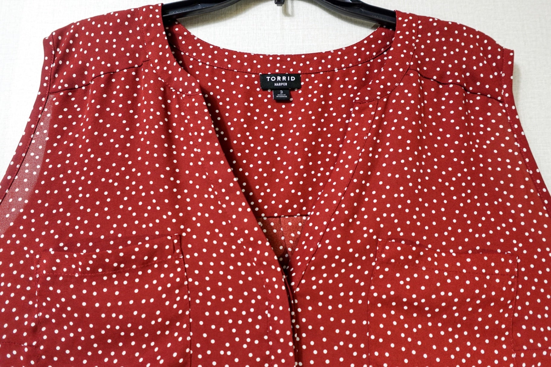 Torrid, Sleeveless Top, 3X, Polyester