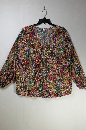 glitter girl, Long Sleeves Top, 1X, Polyester, Spandex
