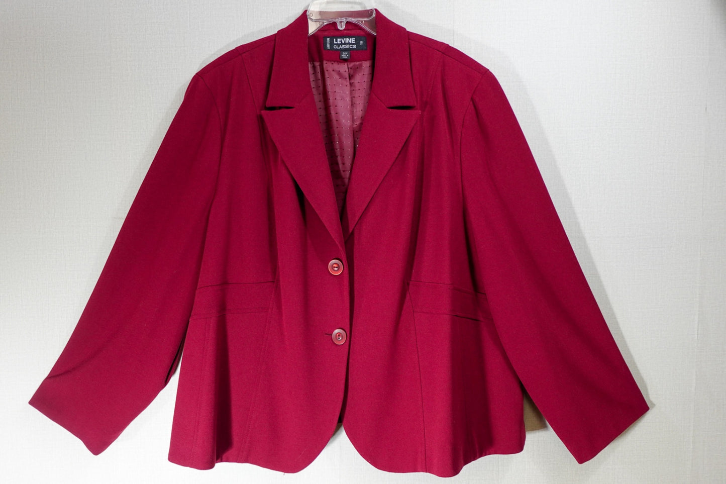 Levine Classics, Blazer, 24W, Polyester, Rayon, Spandex