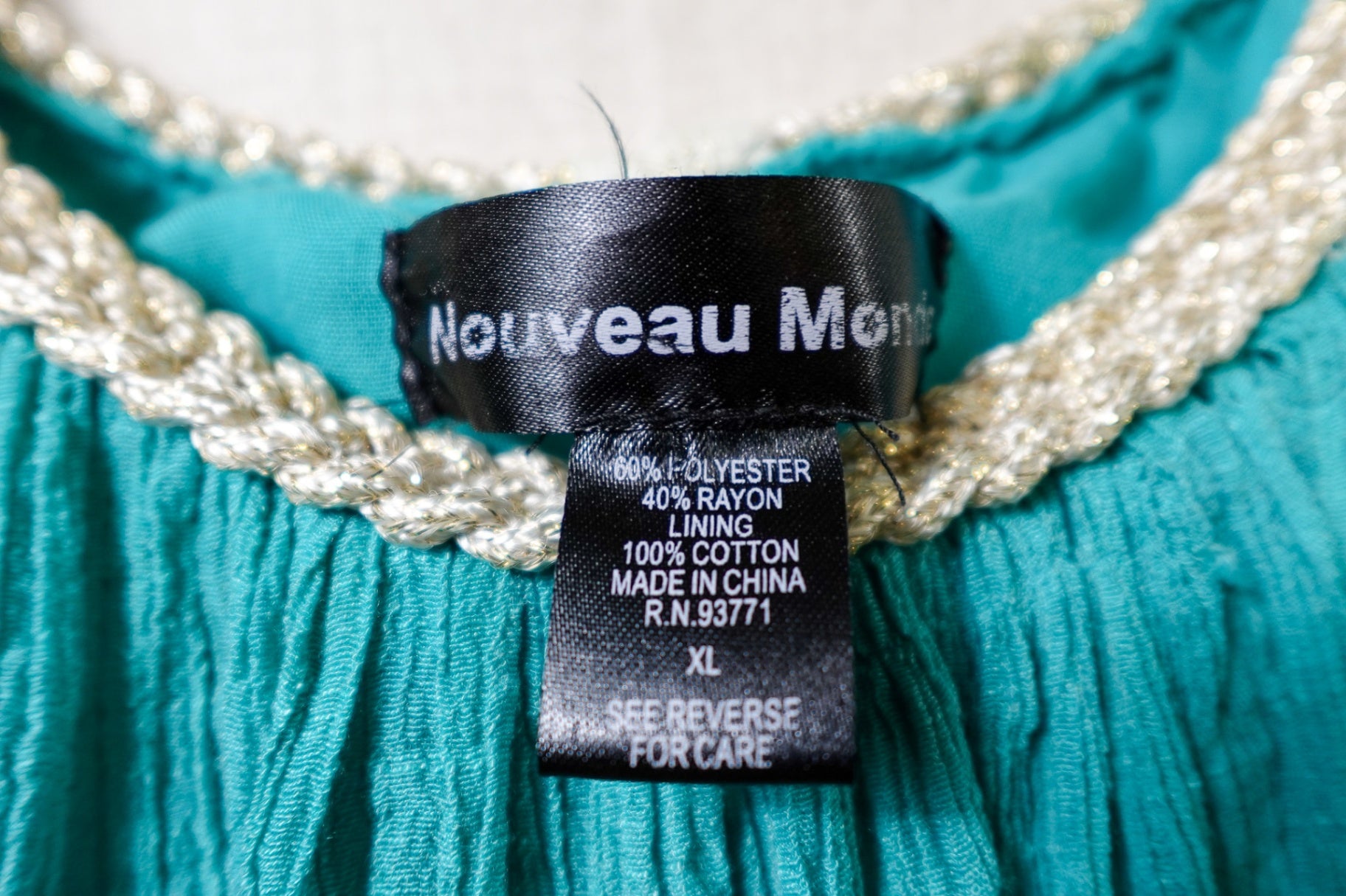 Nouveau Monde, Sleeveless Top, XL, polyester, rayon lining cotton