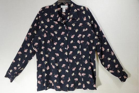 Evan-Picone, Vintage Long Sleeve blouse, 16, Silk