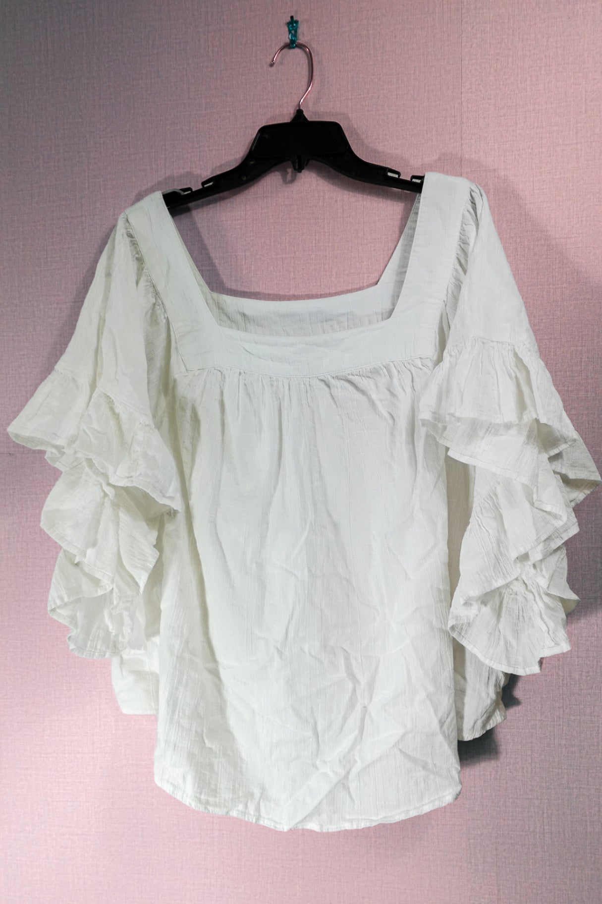 Terra & Sky, Short Sleeved Top, 20/22W, Cotton