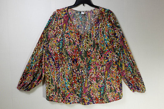 glitter girl, Long Sleeves Top, 1X, Polyester, Spandex