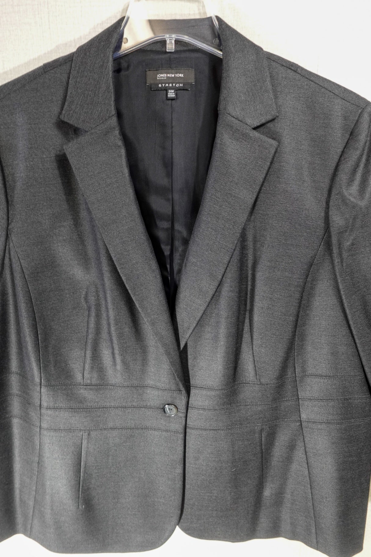 Jones New York, Blazer, 24W, Polyester, Rayon, Spandex, Acetate
