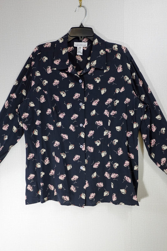 Evan-Picone, Vintage Long Sleeve blouse, 16, Silk