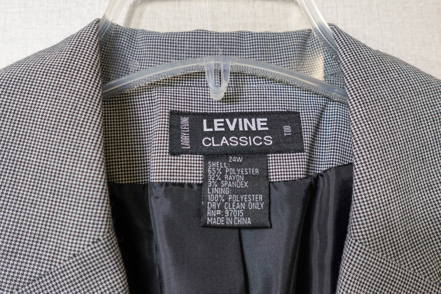 Levine Classics, Blazer, 24W, Polyester, Rayon, Spandex